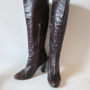 AB DONKERS LEATHER ZIP TALL HEEL BOOTS 39.5 US/9.5